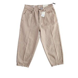 A.N.A. Jeans Women's Size 12 Petite High Rise Balloon Tan New With Tags Roomy